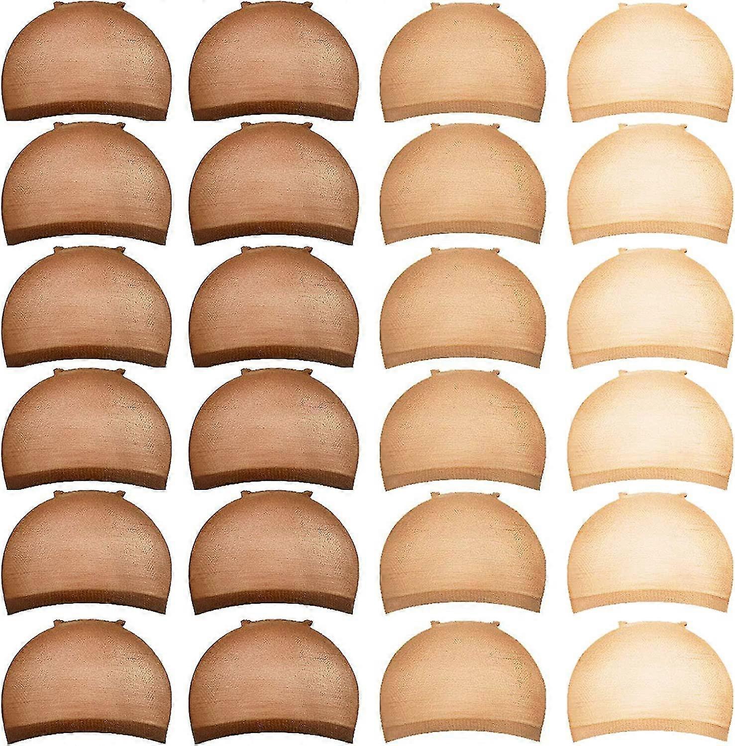 Wig Cap, 24 Pcs Stretchy Nylon Wig Caps With Elastics Bands, Nylon Wig Cap