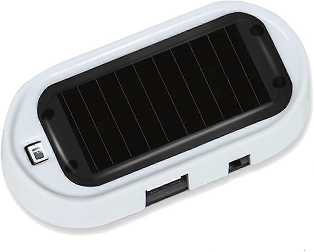 Car Alarm LED Light, Solar Security Warning Dummy System, Anti-theft Flash Blinking Lamp, Anti-theft Caution (Blue)