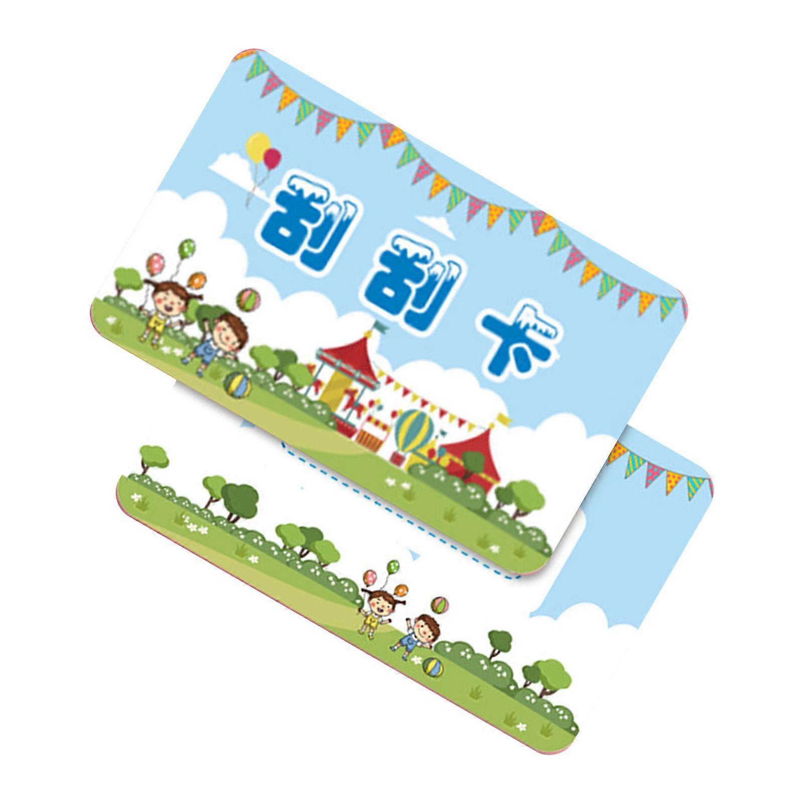 DIY Scratch Off Cards 20pcs + 20 Films, 9x6x1cm Interactive Reward