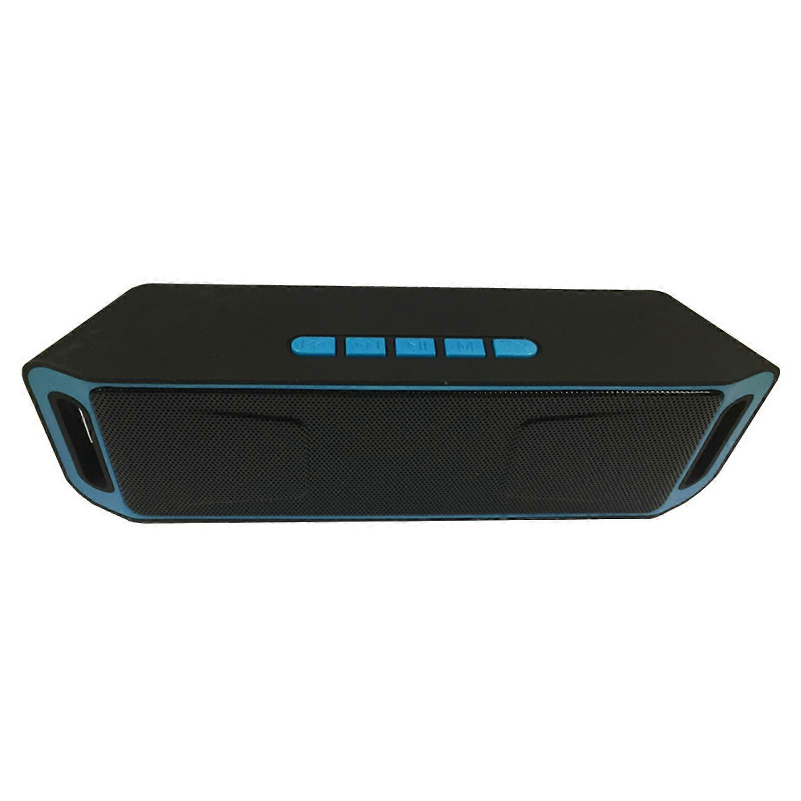 Portable Blue SC208 Bluetooth Speaker with Dual Woofers