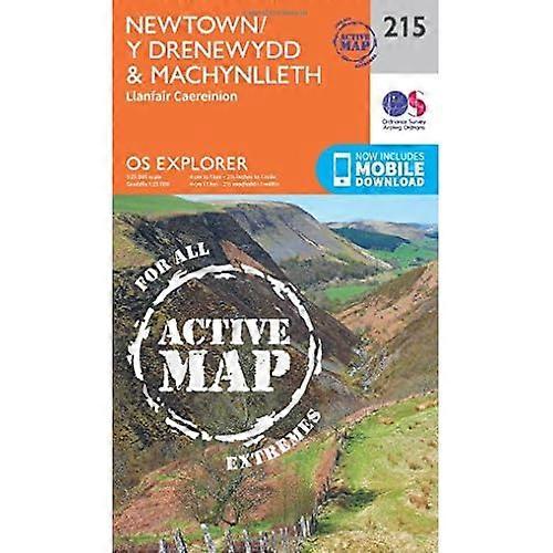 OS Explorer Map Active (215) Newtown, Llanfair Caereinion (OS Explorer Active Map)