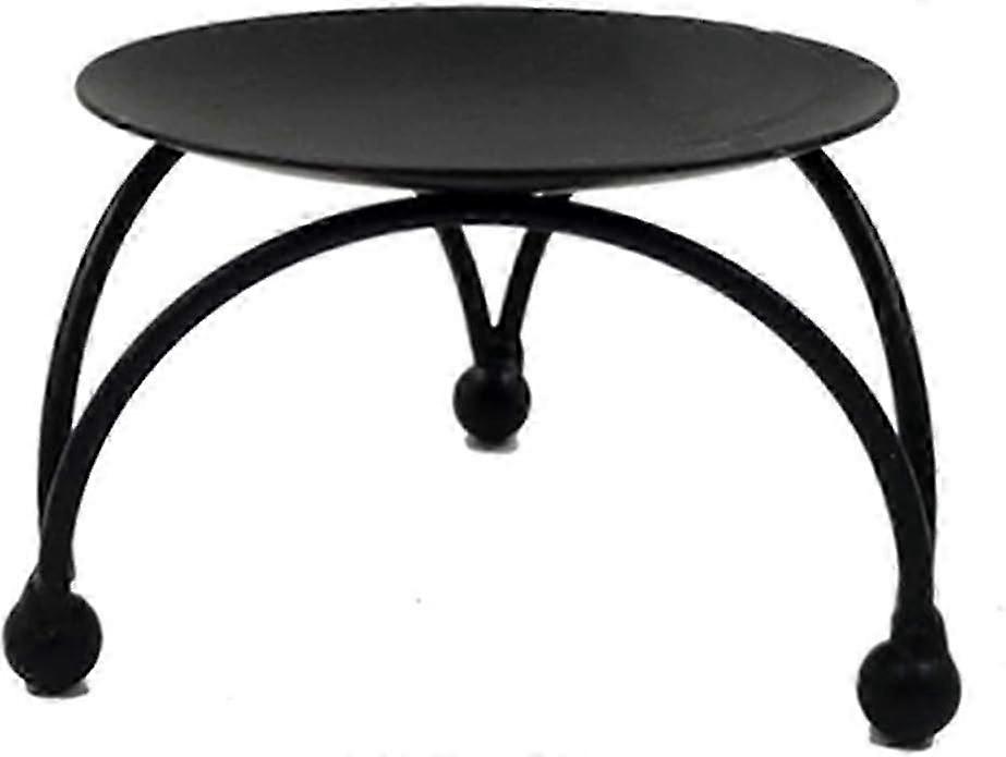 Creative Round Candlesticks Decorative Iron Pillar Candle Plate Holder