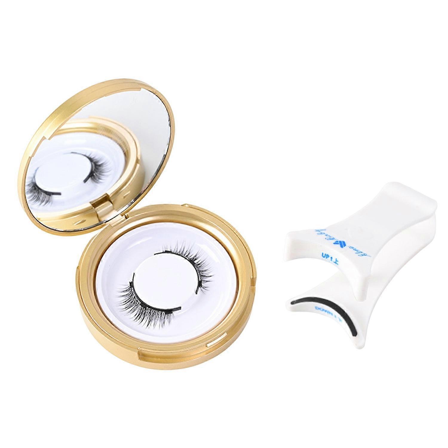 1 Set Magnetic False Eyelashes with Lash Applicator Clip Reusable Natural Wispy Double Sided