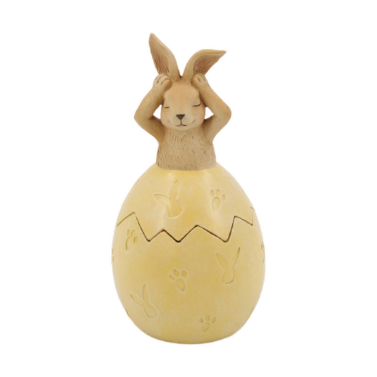Bunny Statue Easter Decoration Creative Realistic Shelf Table Collectible Rabbit