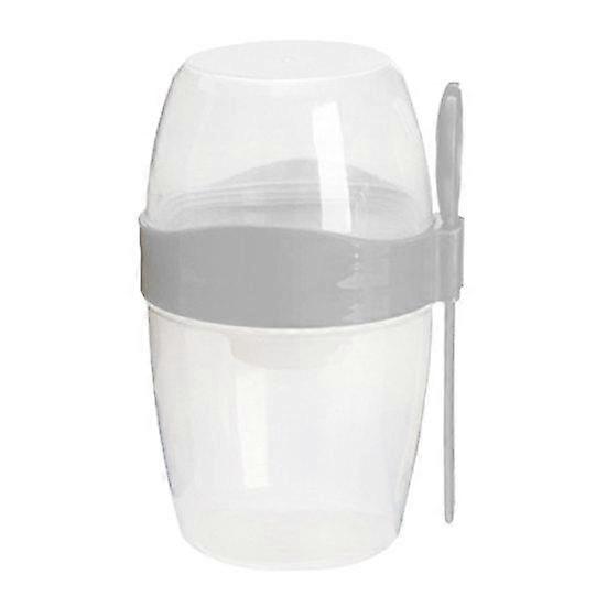 Portable Breakfast Oatmeal Cereal Nut Yogurt Salad Cup with Fork Spoon Double Layer Large Capacity Soy Milk Cup Household Supplies