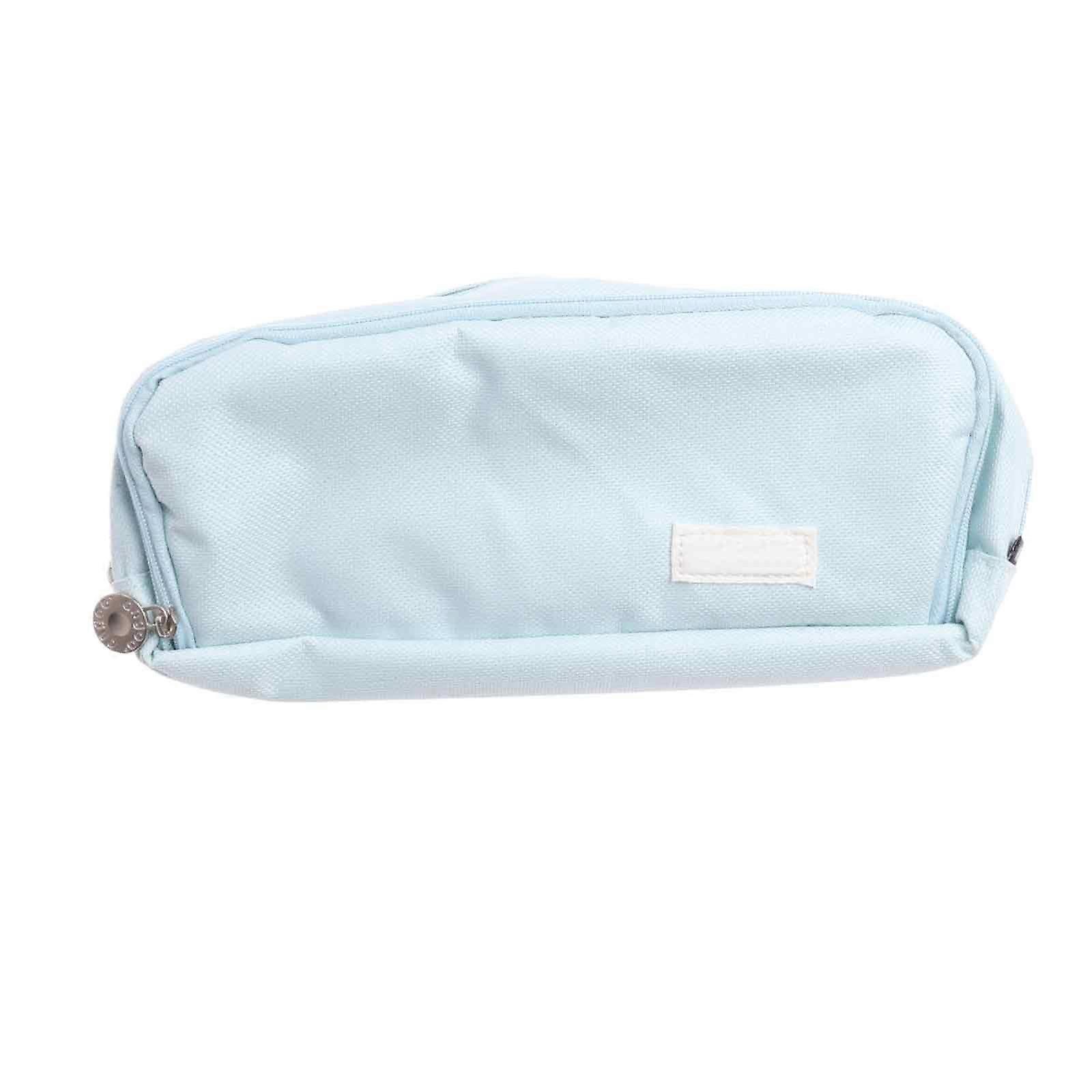 1pcs double window stationery bag - sky blue