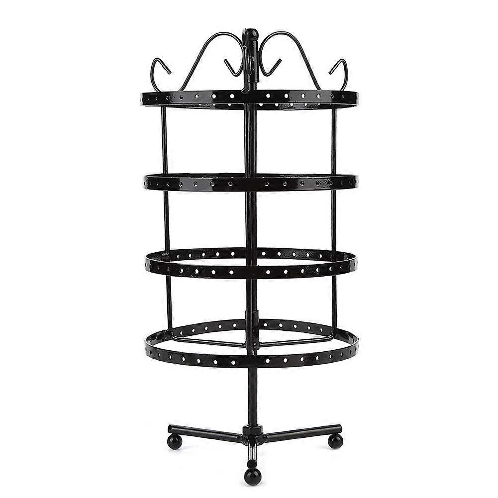 144-Hole Rotating Earring Display Rack - Round Jewelry Organizer Stand