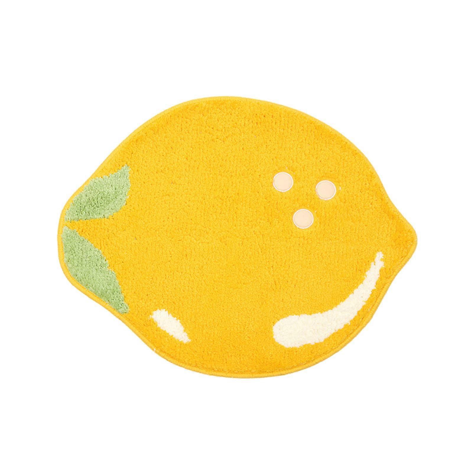 Cute Fruit Shaped Water Absorbent Non-Slip Soft Microfiber Bath Mat for Bathroom and Shower