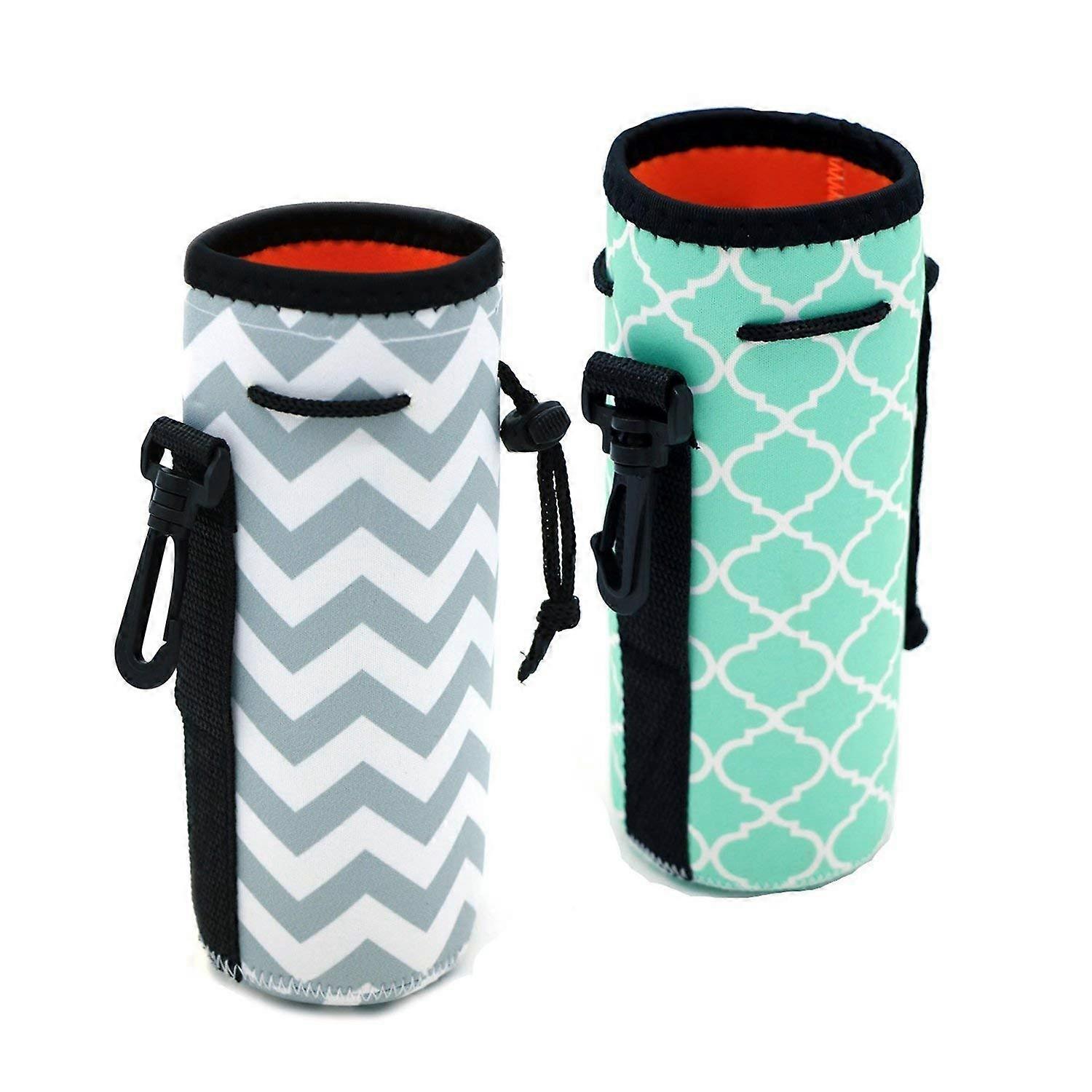 Neoprene Insulated Water Bottle Cover for 16-24 oz Bottles in 2 Colors - Durable, Lightweight, and Stretchable Design