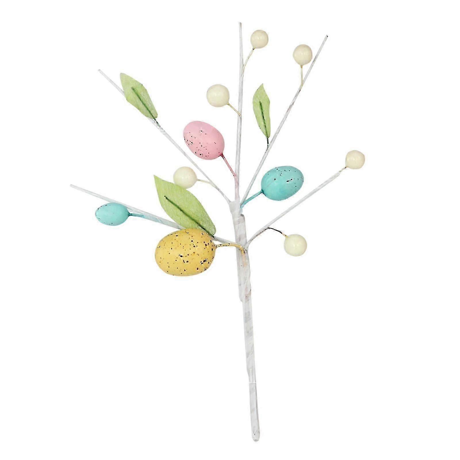 Artificial Easter Tree Branch Easter Egg Flower Picks for Study Room Wedding Pink Gray Orange Egg