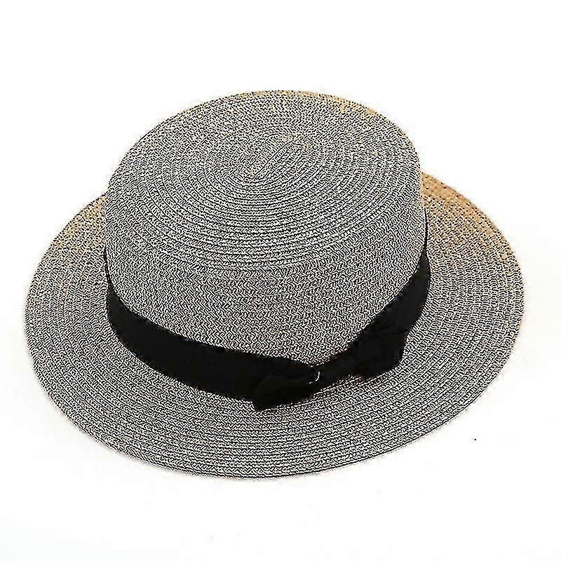 Ladies Straw Sun Visor Beach Hat with Wide Brim