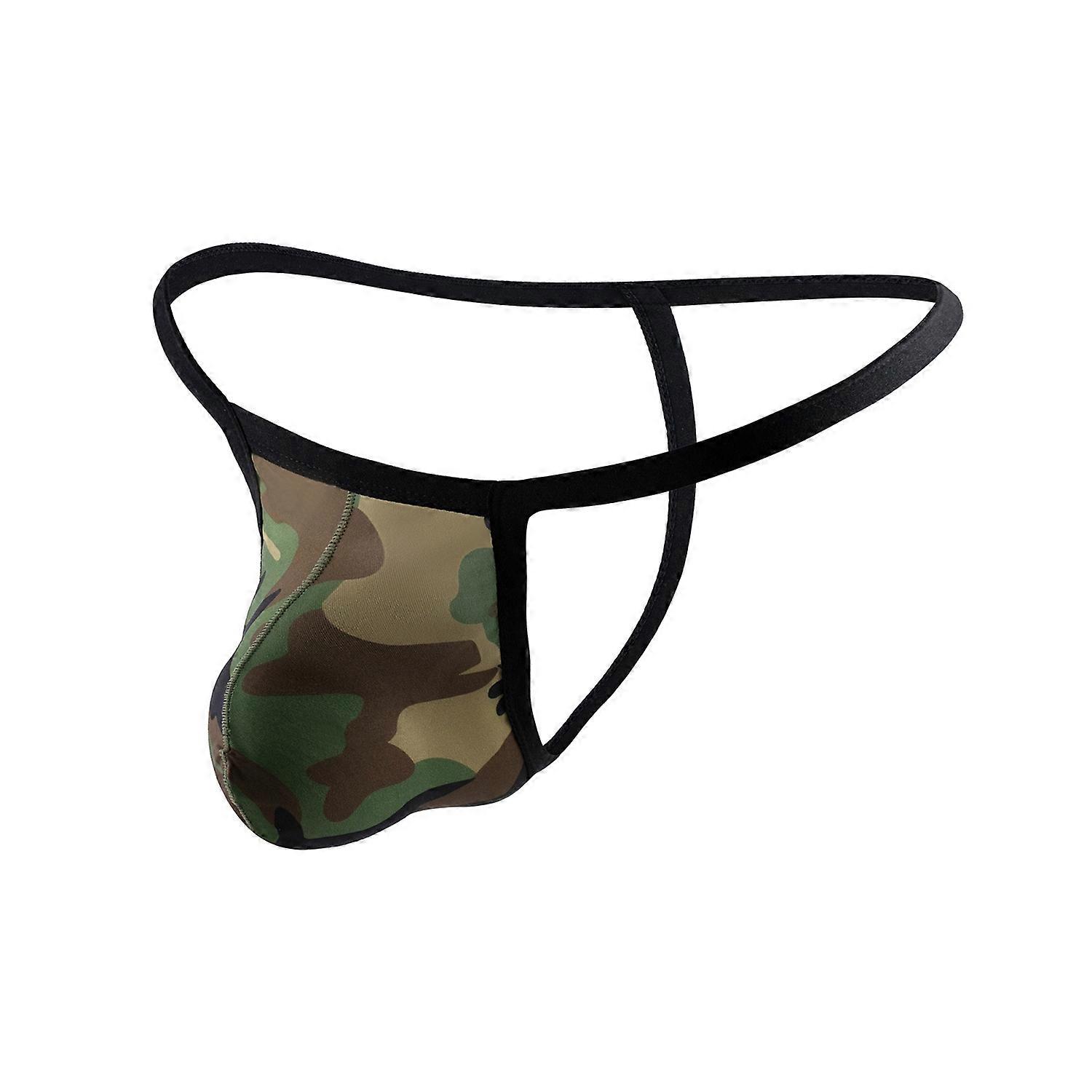 Thong G String Panties Underwear Bulge Pouch Underpants Bikini Erotic Lingerie hombre Leopard