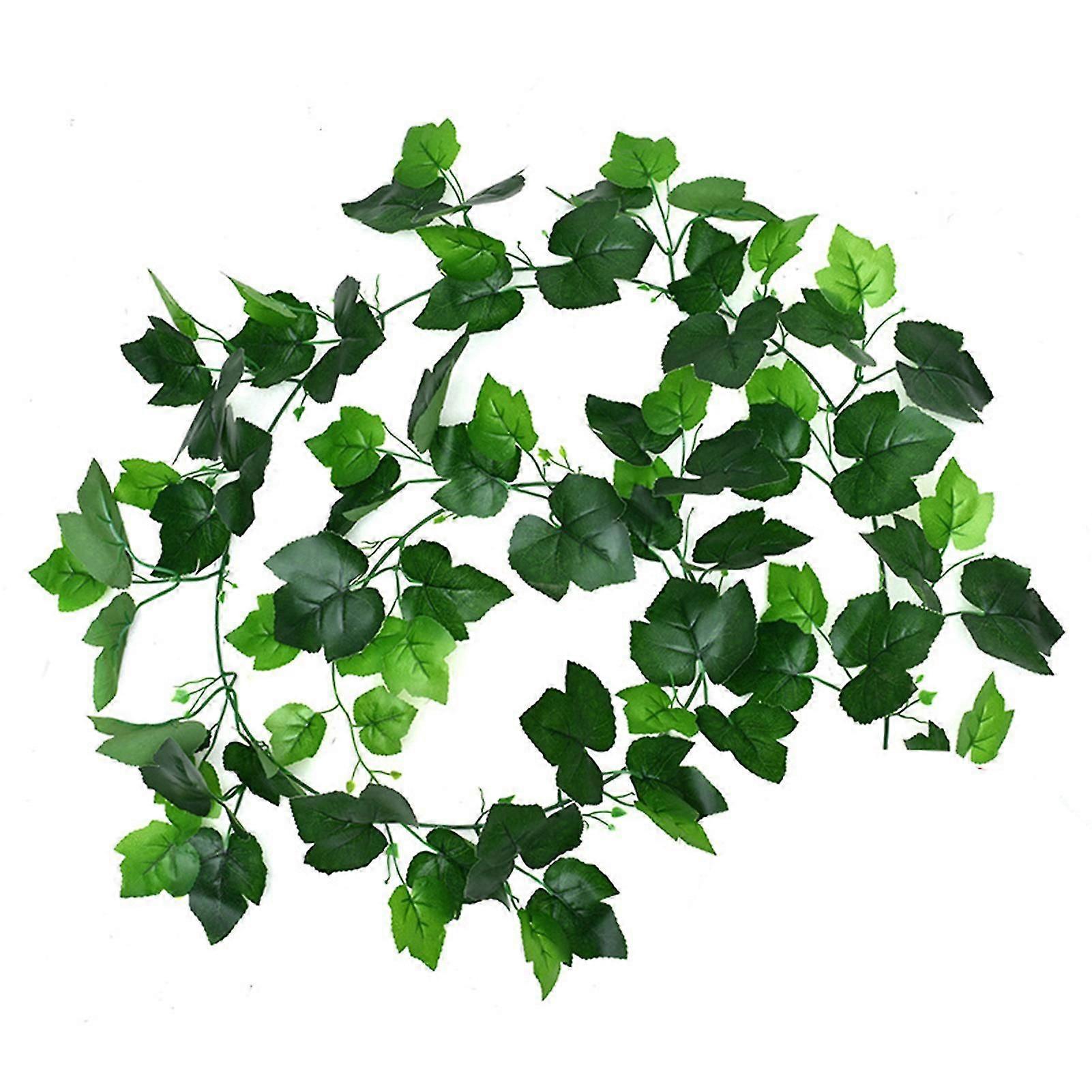 Simulation Artificial Rattan Realistic Green Leaf Plants Hanging Ornament for Home Garden Courtyard