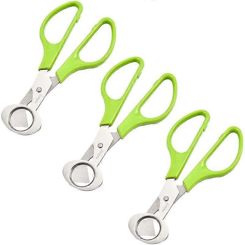 3pcs Quail Egg Cutter Scissors Kitchen Egg Shears Tool (green)