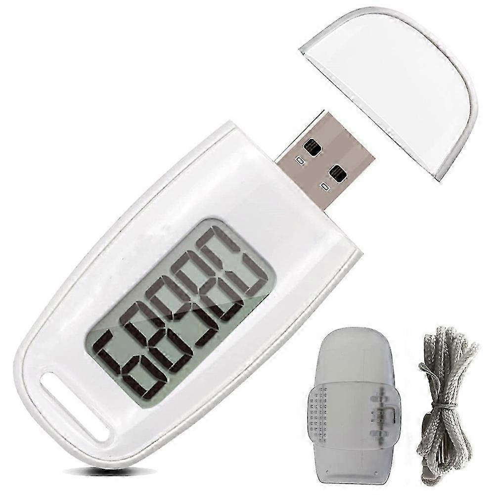 Simple Step Counter,Walking 3D Pedometer with Rechargeable Battery,Accurate Fitness Tracker,Digital 