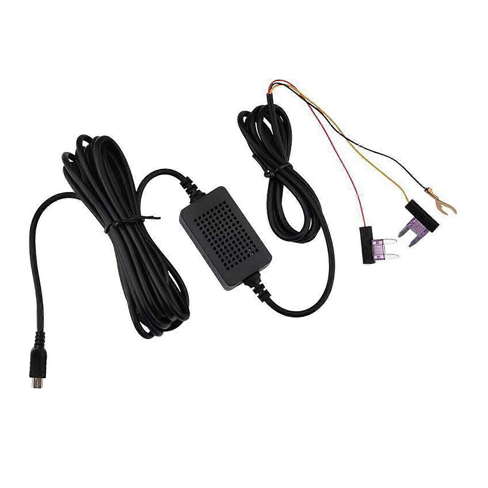 Power Boxes Hard Wire Kit Mini USB Car Charging Cable Cord Power Converters Wire 12-24V to 5V 3A Voltages Stepdown Line