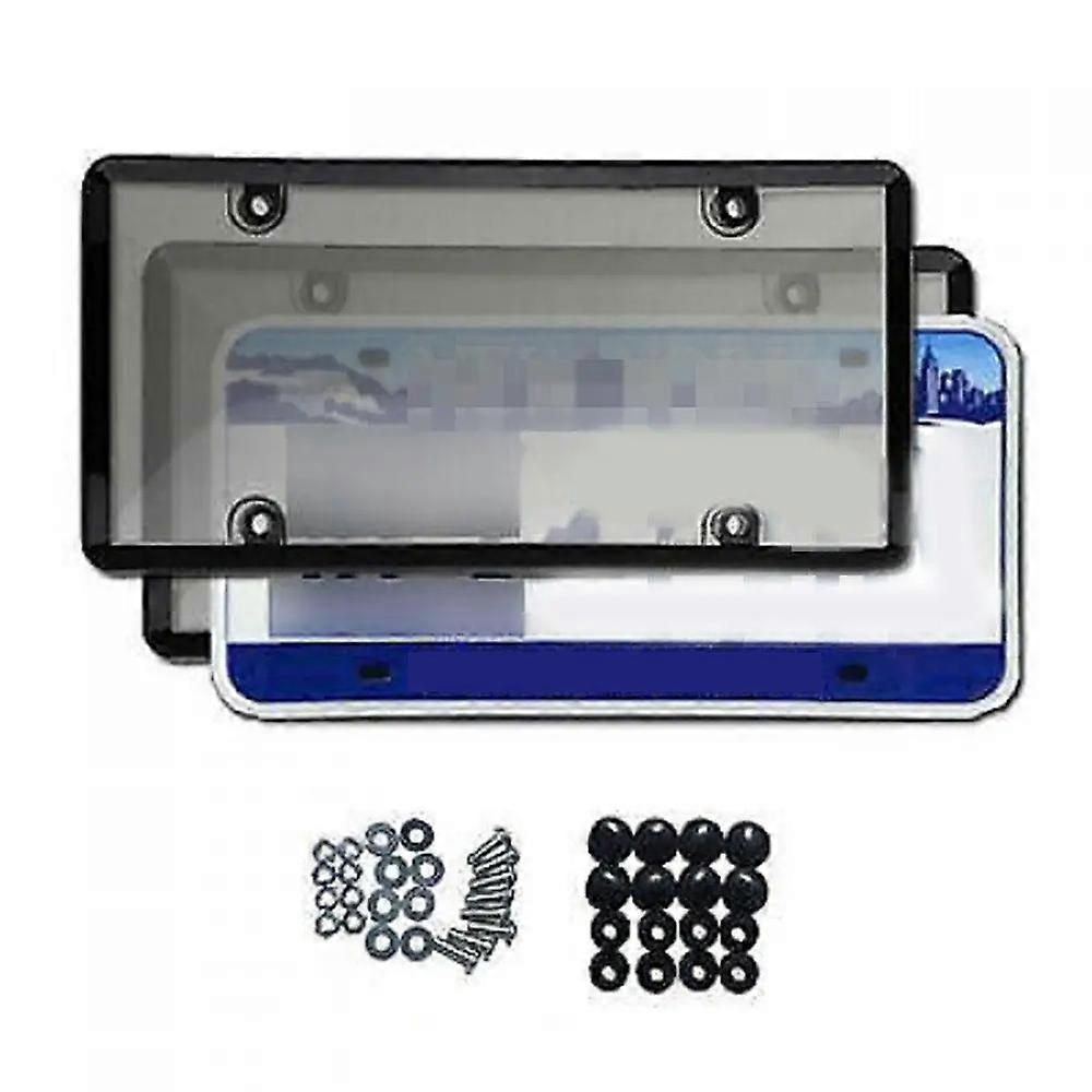 License Plate Covers, 2 PCS Clear License Plate Frames with 4 Holes Screw and Caps, Licence Plate Pr