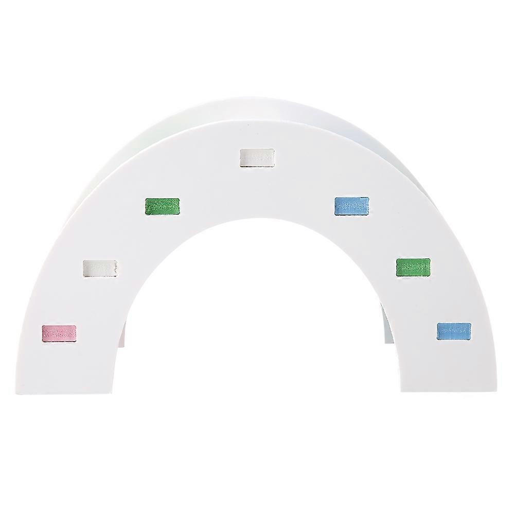 Big Size Wooden Hamster Play Bridge Toy - Rainbow Seesaw Activity Toy for Small Pets, Durable and Non-Toxic Design