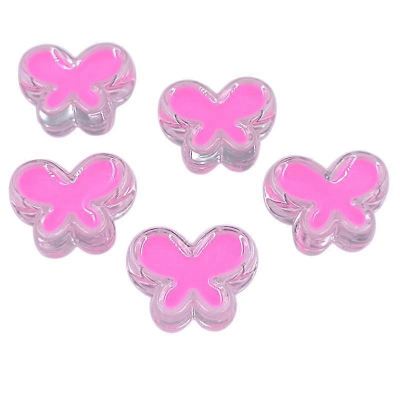 Fournitures de fête à domicile 5 pièces Mode DIY Matériaux faits à la main Papillon/Trèfle à quatre feuilles Perles pour la fabrication de bracelets et de colliers Acrylique Croix Trou Peinture à l'huile