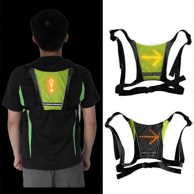 BOBLOV LED Cycling Light Vest 4 Mode Waterproof LED Turn Signal Backpack with Remote Control USB Rechargeable for Bike