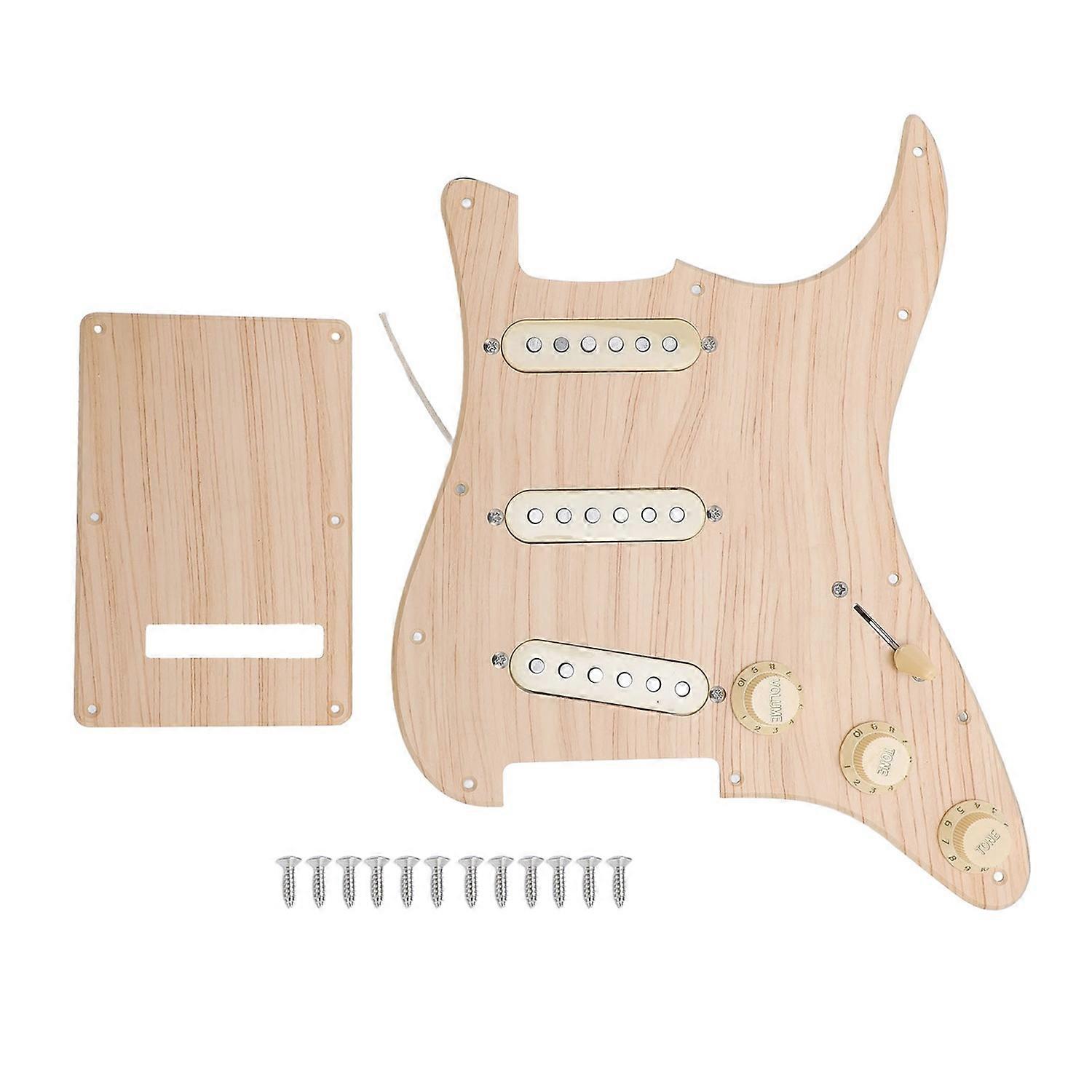 11 Holes Prewired Pickguard Alnico 5 Single Coil Pickup Set Pickguard Replacement for SSS Style Elec