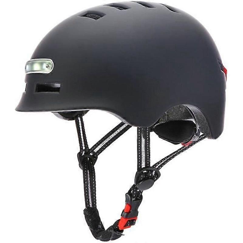 Bike Helmet for Adults Men Women with USB Rechargeable Light Thick EPS Foam for Urban Cycling Black Size L
