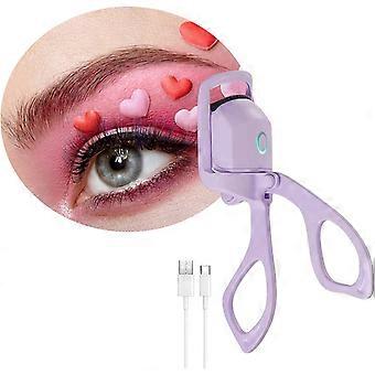 Beheizte Wimpernzange, beheizte Wimpernzange Elektrische Wimpernzange 2 Temperatureinstellungen für Make-up-Tools USB wiederaufladbares natürliches Locken 24 Stunden lang anhaltend 