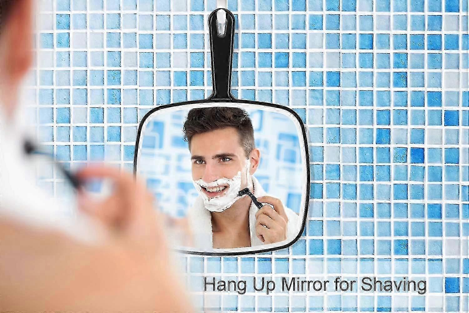 Hand Mirror, Extra Large Black Handheld Mirror With Handle, 9" W X 12.4" L