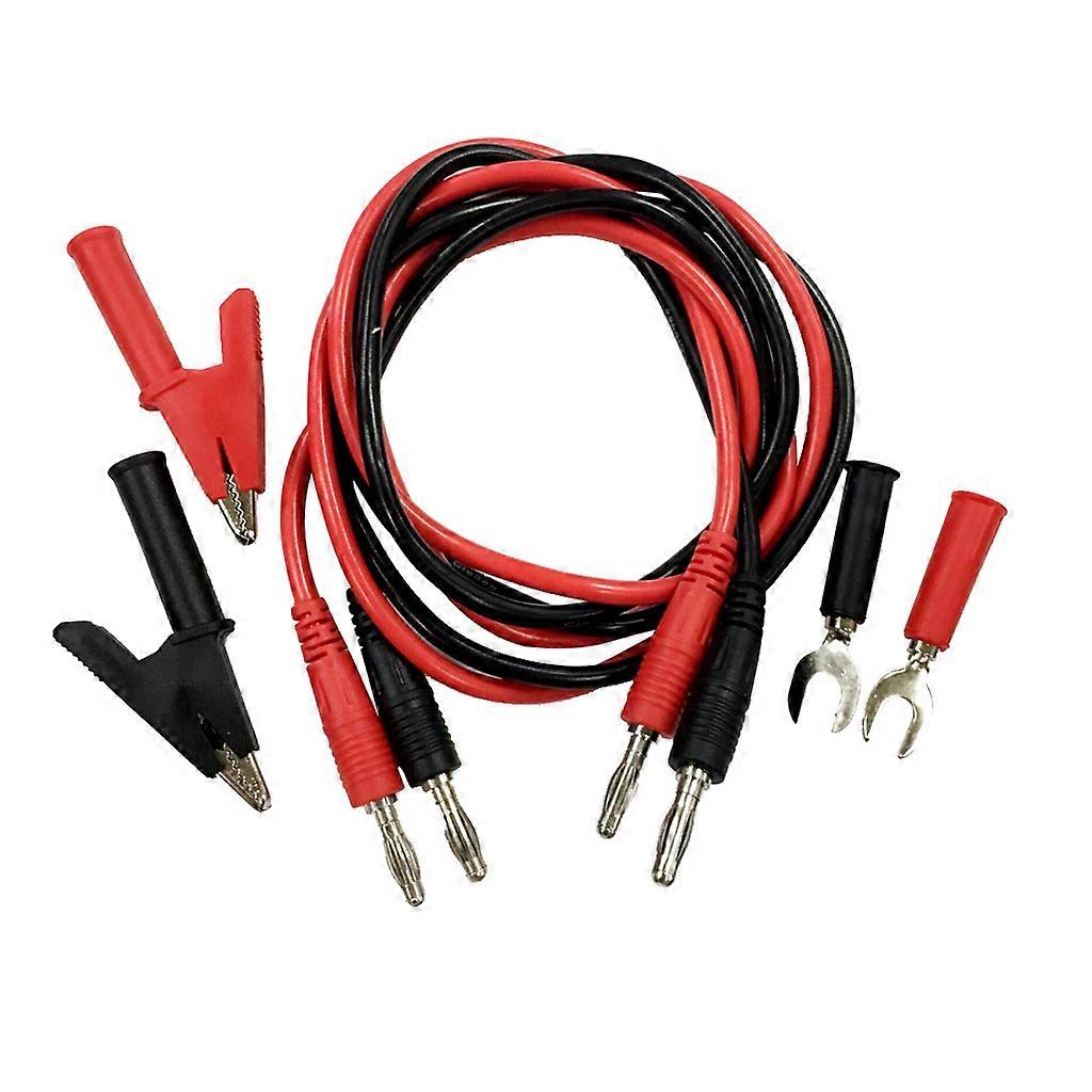 4mm Banana Plug Test Leads with Alligator Clips Spade Lugs