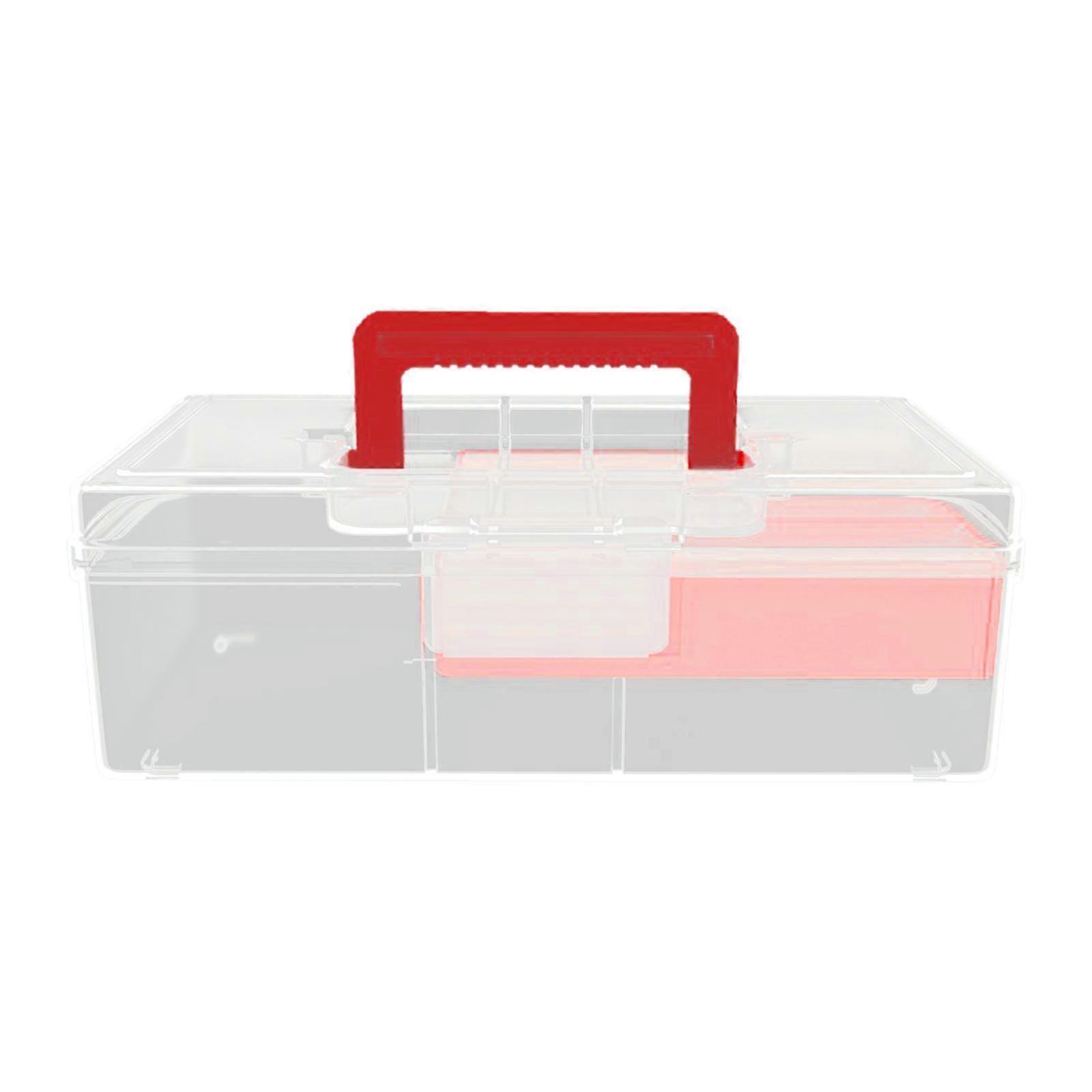 Fishing Tackle Box Hard Case Fishing Accessories 2 Layer with Handle Baits