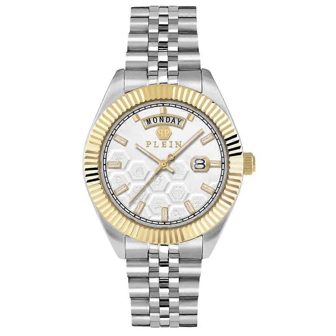 Philipp Plein Gents Rock Couture Date Superlative Silver Watch PWPVA0324