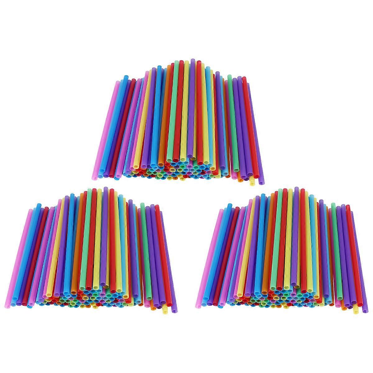 300Pcs 10.3in Jumbo Straws Smoothie Straws Assorted Bright Colors