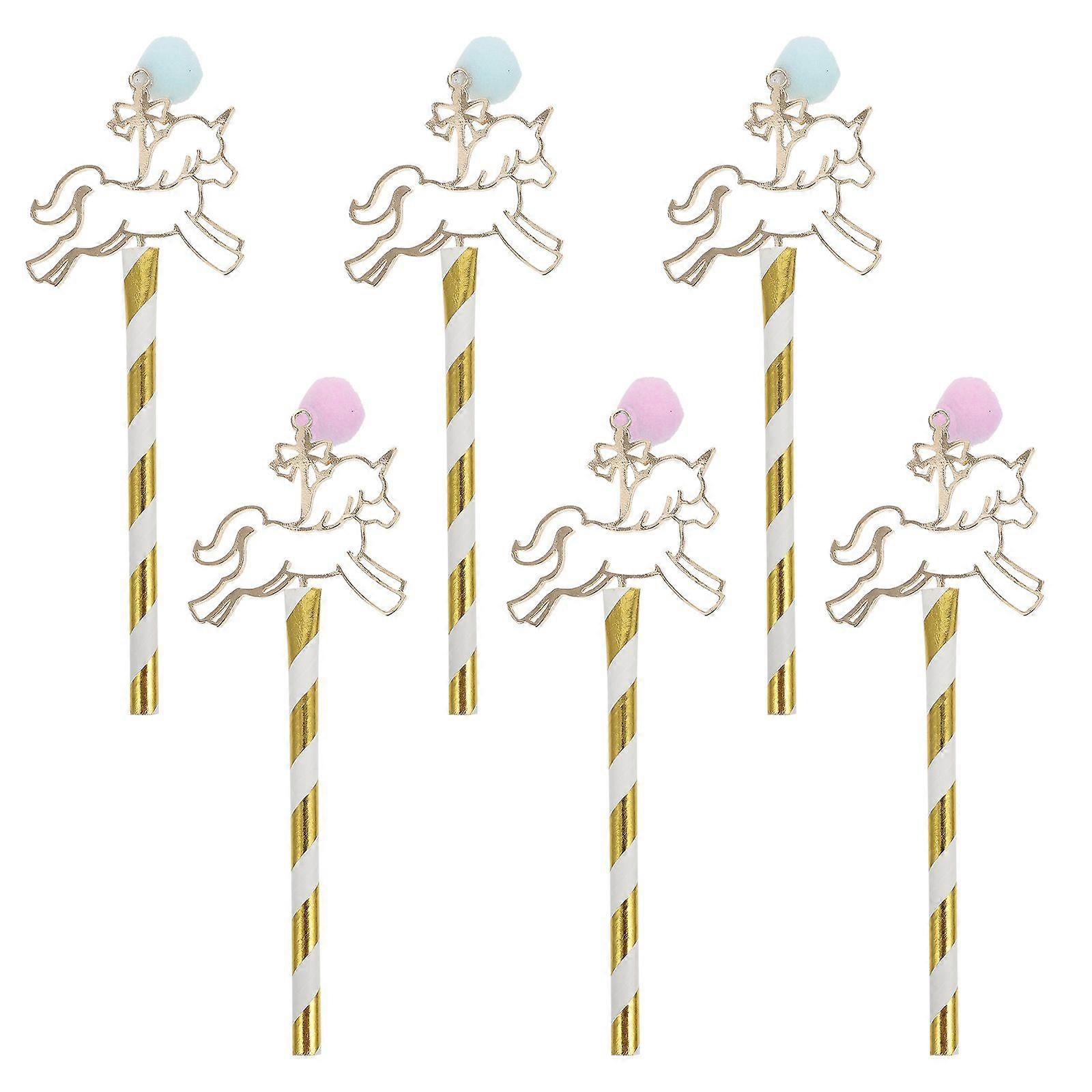 10 Pcs Cake Toppers Delicate Carousel Cake Inserting Decors Baking DIY Adorn