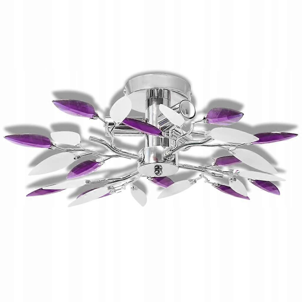 Ceiling Lamp, 3 Bulbs E14, Purple/white