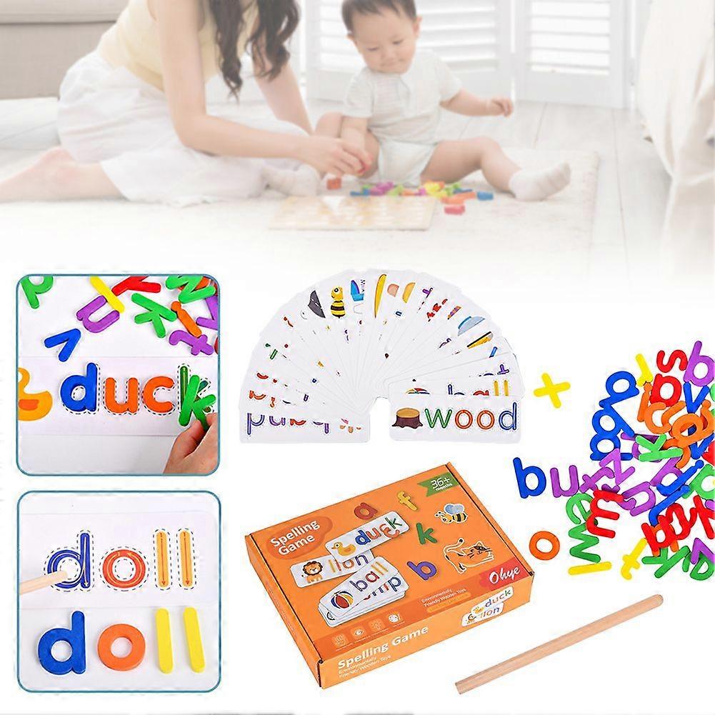 Cognitive Alphabets Spelling Toy Matching Letter Spelling Game Present for Kids