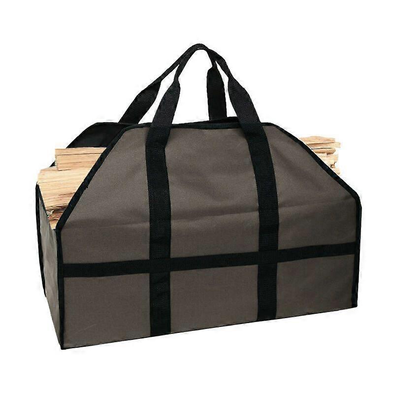 Durable Waxed Canvas Log Carrier Bag, Extra Large for Camping--61 x 29 x 42cm
