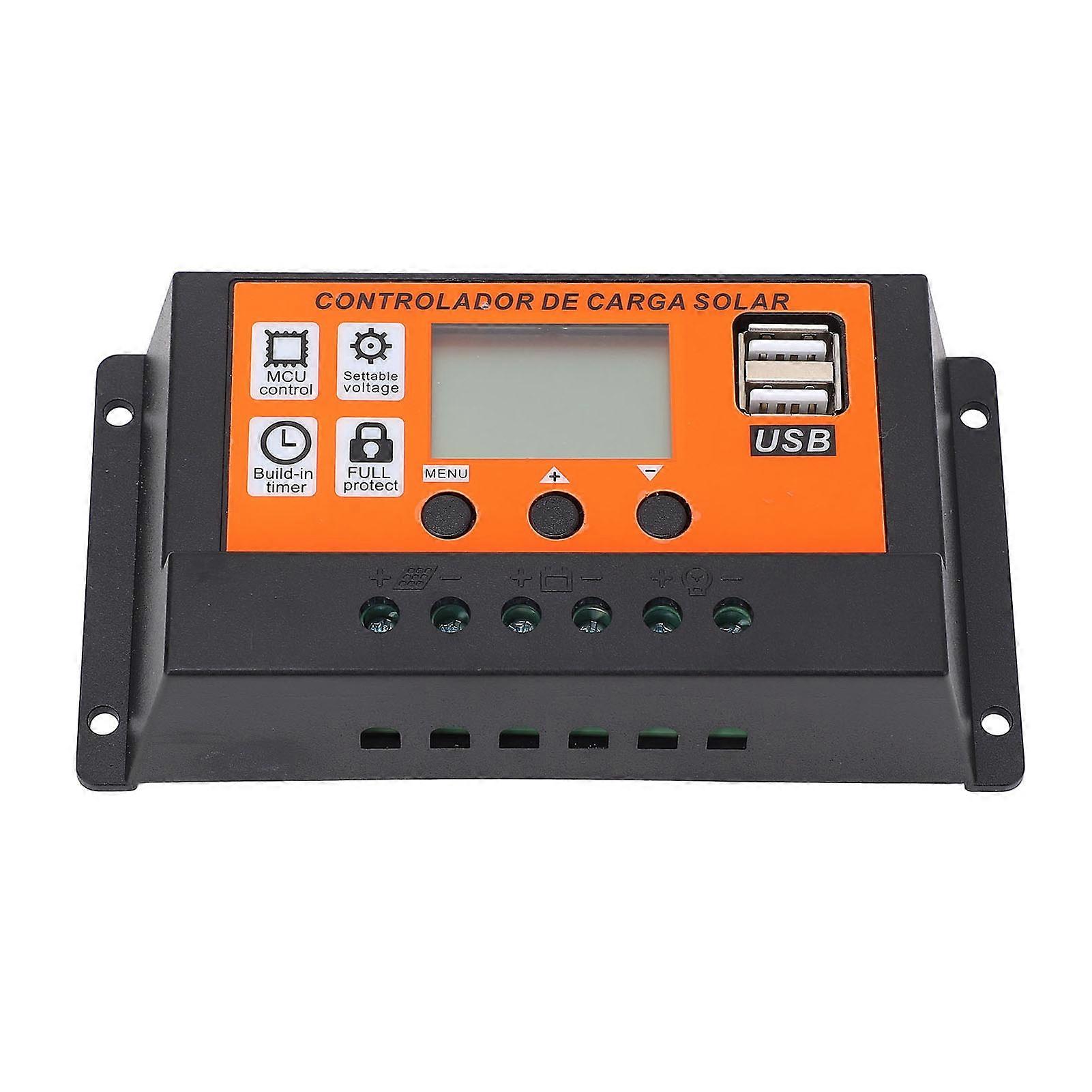 Charge Orange PWM Auto Adapting 12V 24V USB 5V 2A Output Panel Controller for Solar Power System