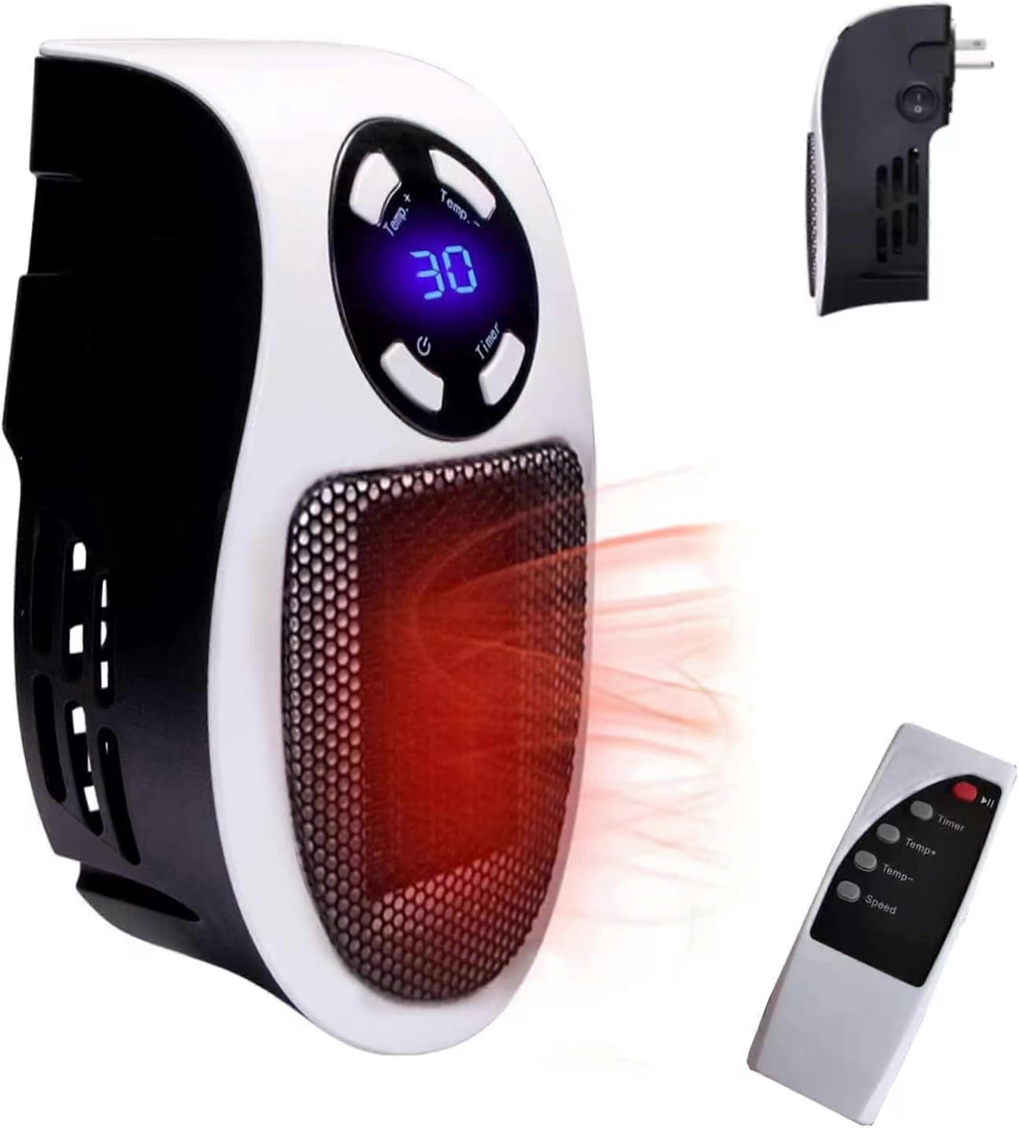 Mini Space Heater Portable Ceramic Heater With Thermostat Digital Display Timer Remote Control For Indoor Under Desk Office Use
