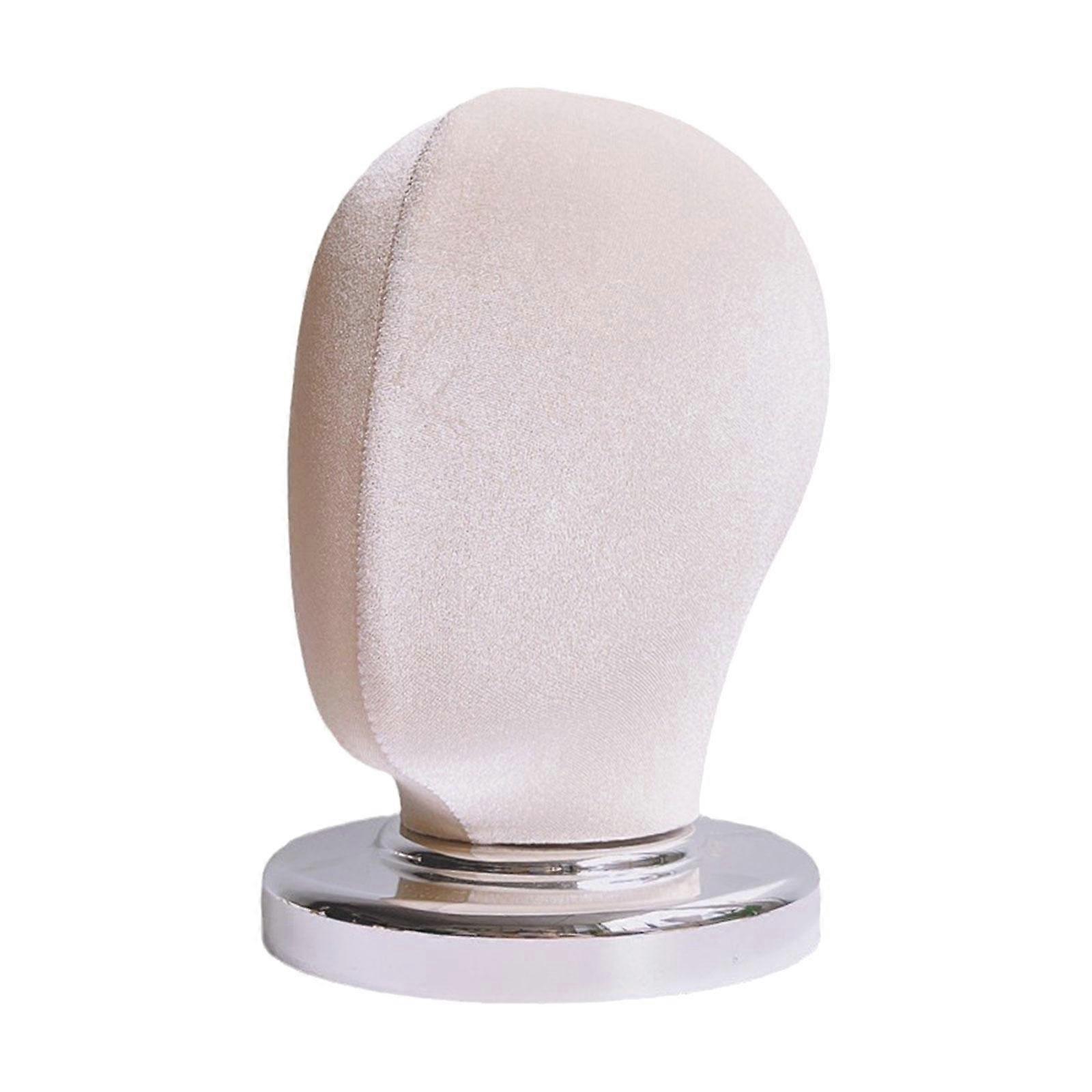 Canvas Block Head Wig Display Head Freestanding Multipurpose Wig Head Hat Rack