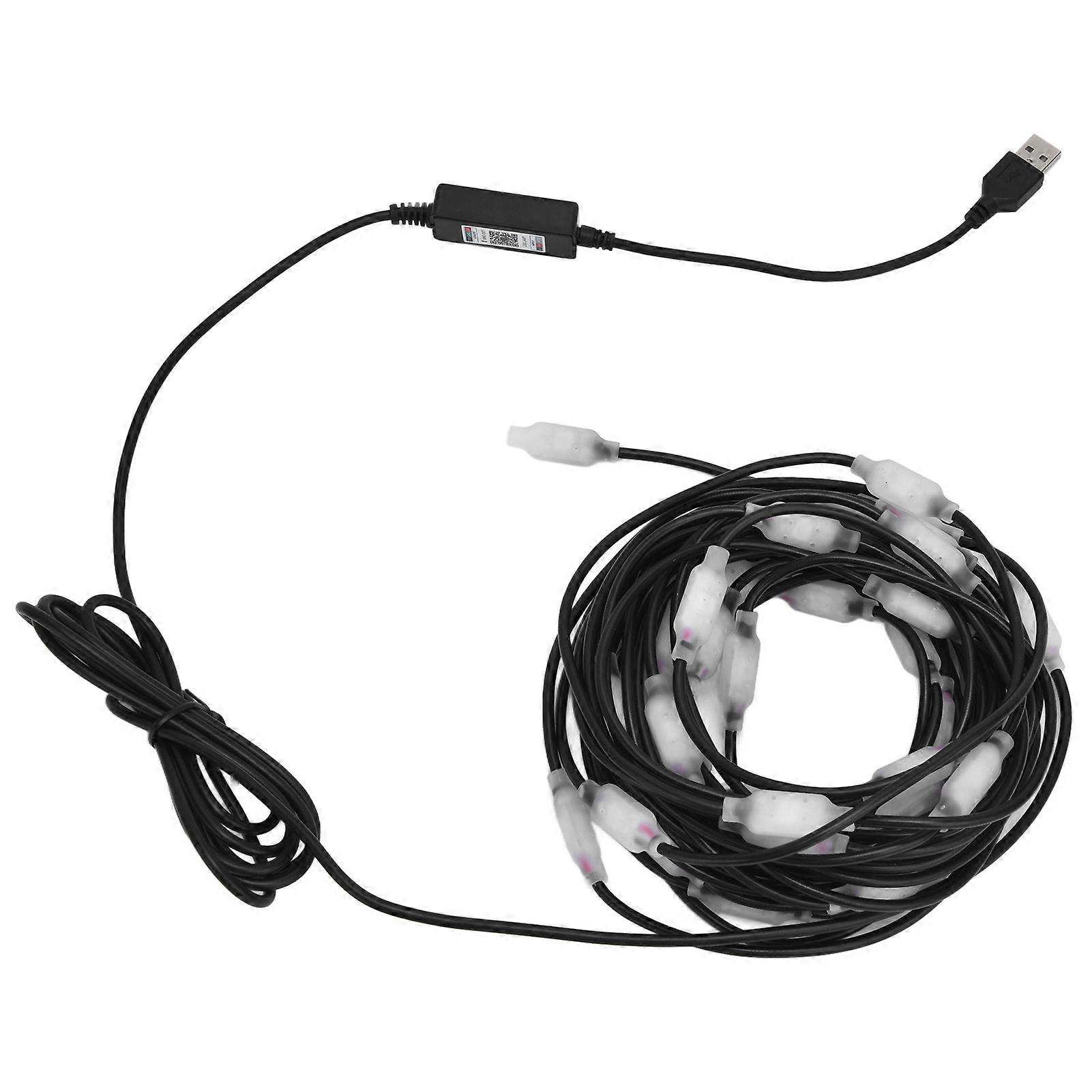 LED Camping Rope String Lights Waterproof APP Control Outdoor Color String Lights for Camping Garden Party