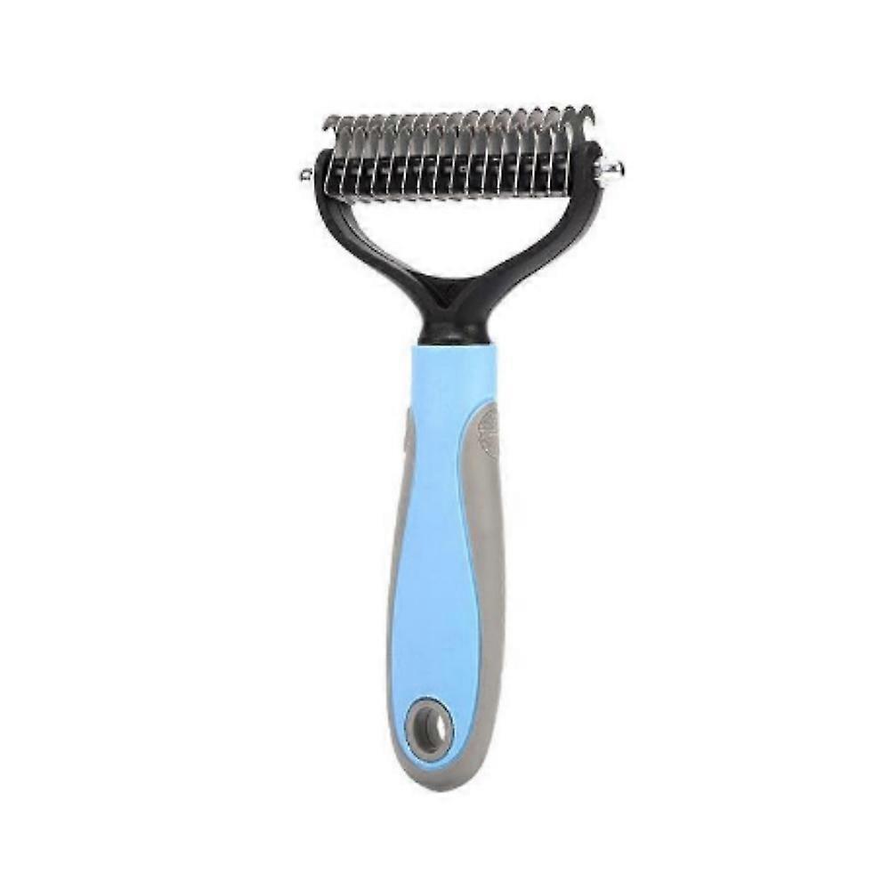 Tuxie Grooming Brush,Double Sided Shedding and Dematting Undercoat Rake Comb