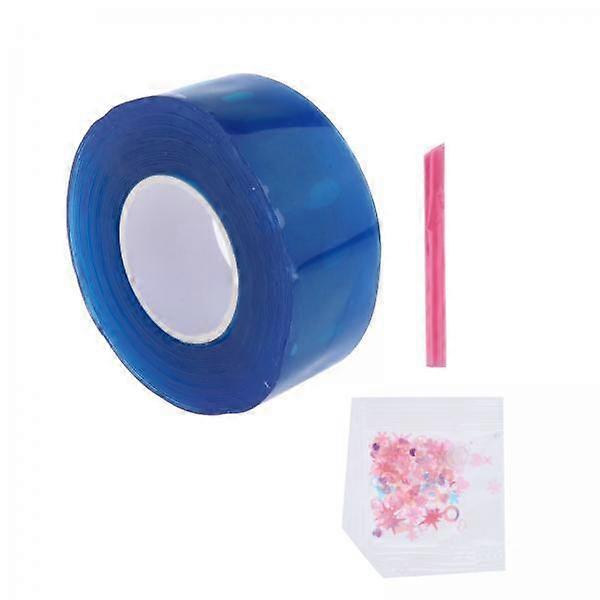 3x Double Sided Tape High Sticky with Blowpipe Super Elastic Bubble Balloons Blowing Tape Nano Tape Bubbles Kit for Blowing Bubble Favors