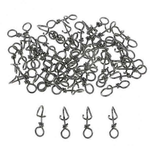 6X 50 Parça Paslanmaz Çelik Hızlı Kilit Balıkçılık Snap Klips Döner Bağlantı 10mm