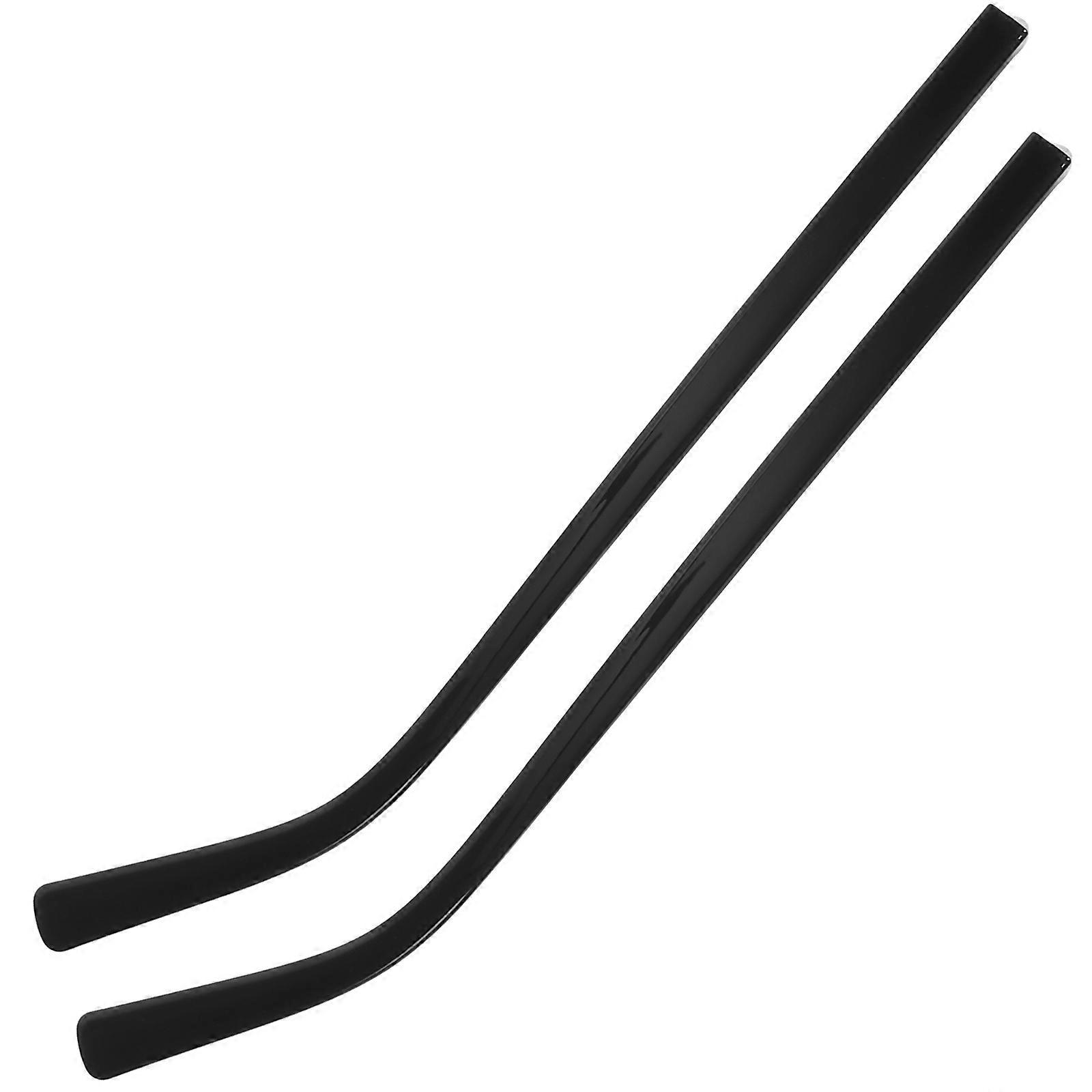 It sounds like you're referring to **replacement arms (temples)** for eyeglasses, specifically **metal temples with a glossy black finish**, designed