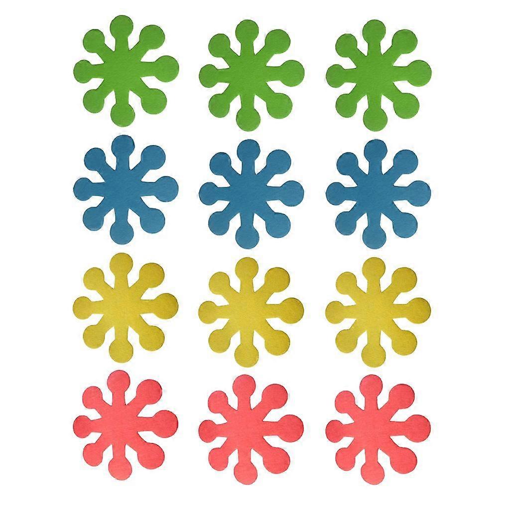 12Pcs Felt Flower Pan & Dish Protectors,Potholders, Kitchen,Assorted Colors