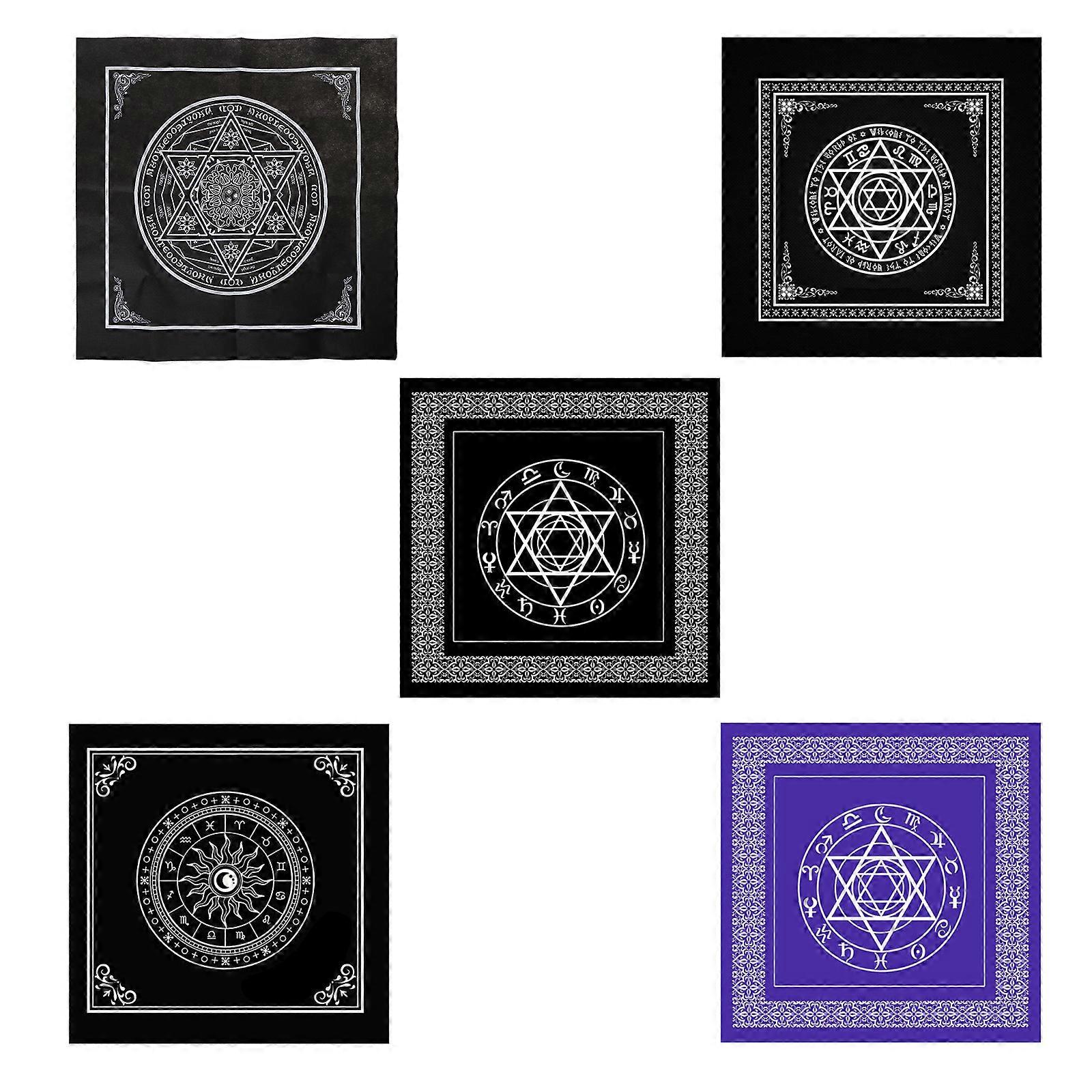 Square Non-woven Tarot Altar Cloth Card Board Game Astrology for Oracle Card Pad Table Cover Card Mat Divination Tablecl
