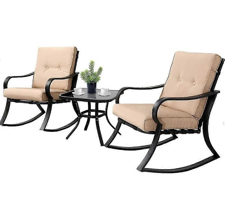 Outdoor Furniture Chair Set Size 19'' Long Bistro Set With Cushions