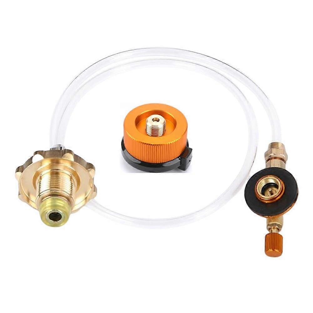 Flat Cylinder tank coupling portable small propane bottle/tank refill adapter leak detector propane tank filler for camping stove