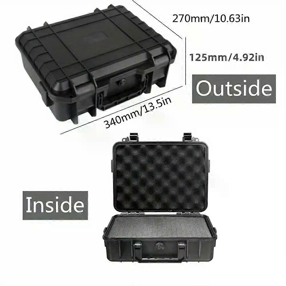 1pc Waterproof Hard Carry Case Bag Tool Case With Pre-cut Sponge Storage Box Safety Protector Organizer Hardware Toolbox Impact