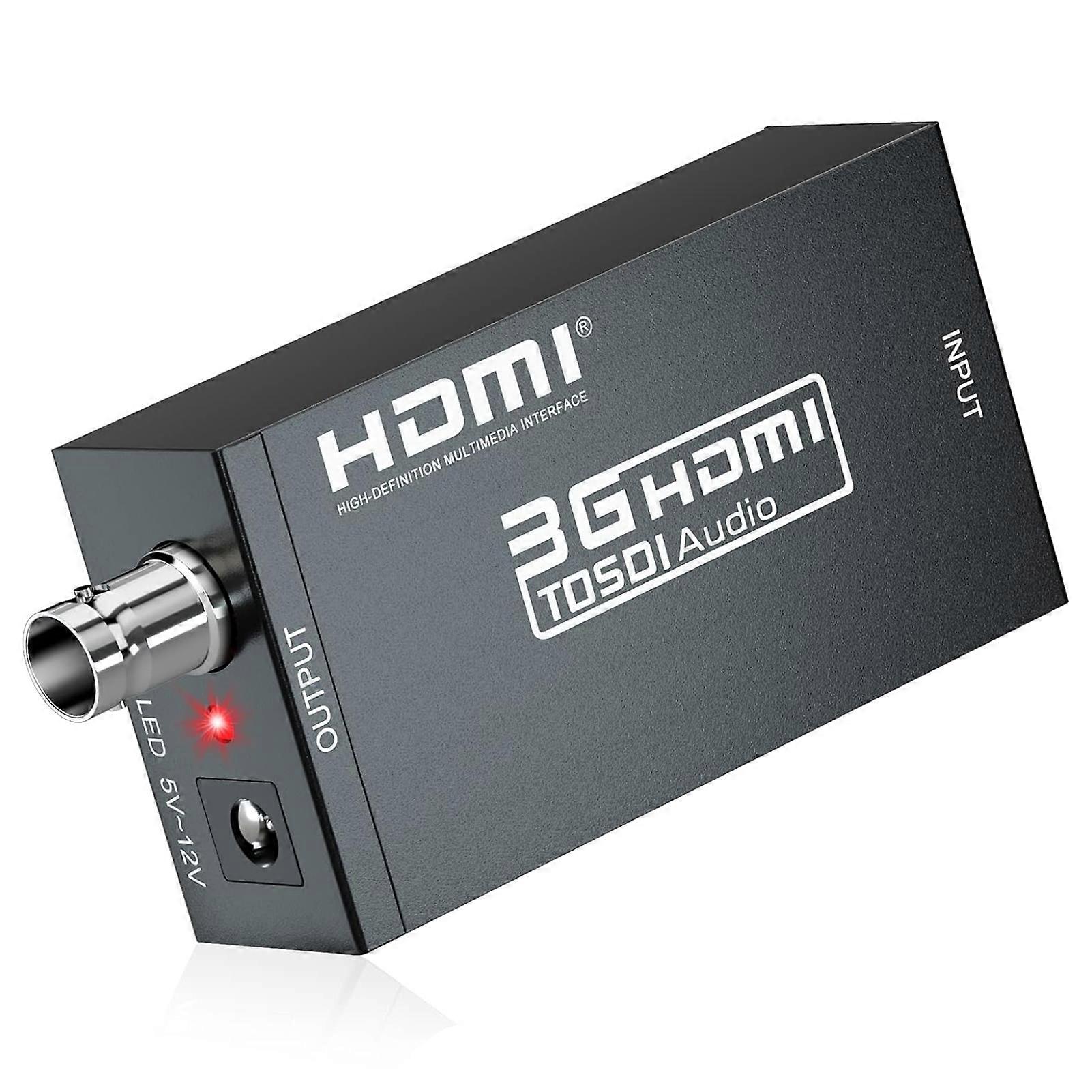 High-Clear HDMI to SDI Converter 1080P Signal Converter with o Embedder for Cameras